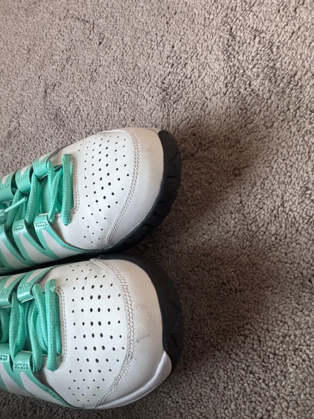 Nike Vapor Court Tennis Shoes White Aqua Green Lace Up SIZE 11 Athletic Sneakers